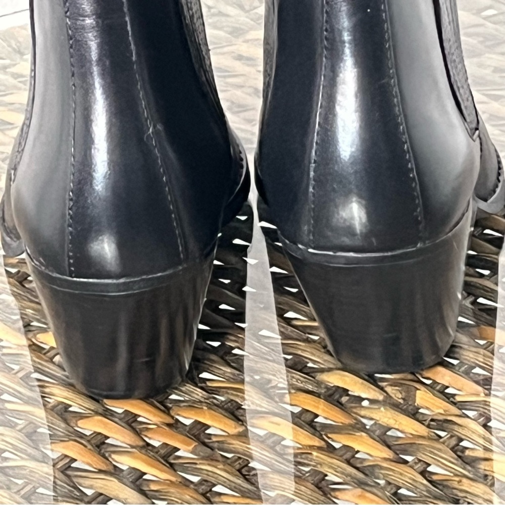 Michael Kors Sinclair Black Leather Ankle Boot Size 5.5 Minimalist Contemporary - Picture 14 of 16